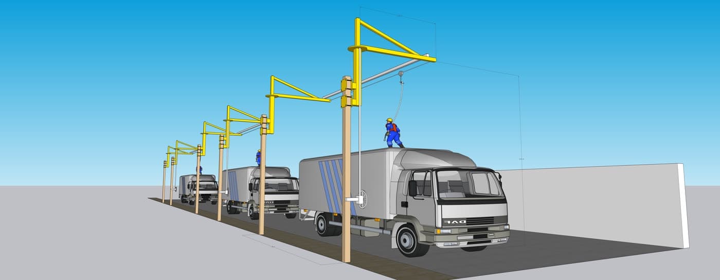 Tanker-bay gantry fall protection systems