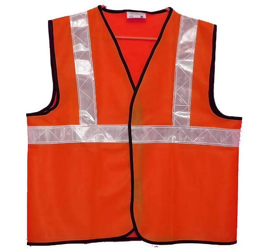Polyester Orange Safety Reflective Jacket