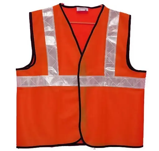 Polyester Orange Safety Reflective Jacket